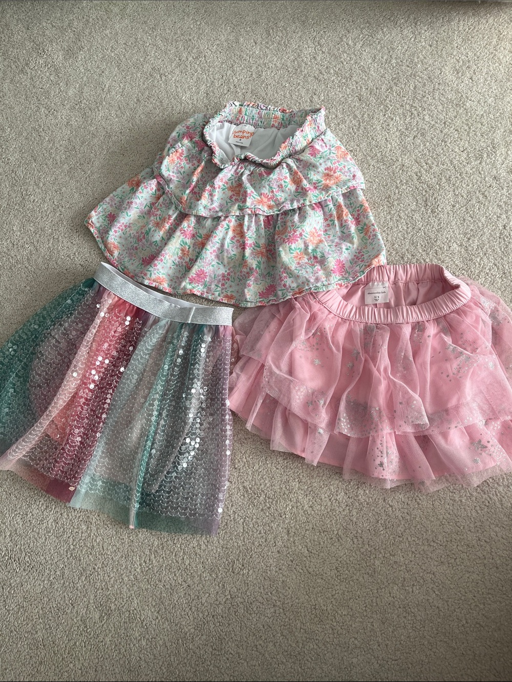 Set of three playful skirts